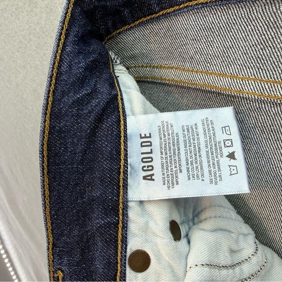 AGOLDE - women’s Nico Bootcut high rise slim jeans dark blue denim pants size 28 - Picture 7 of 8